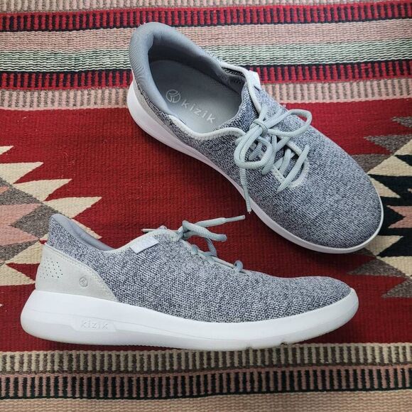 Kizik‎ Madrid Eco Knit Sneakers Womens 10 Mens 8.5 Gray Comfort Lightweight - Picture 1 of 8